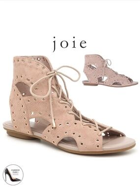 JOIE FABIENNE SUEDE GLADIATOR FLAT SANDALS Designer Luxury Women’s Flat Shoes 37